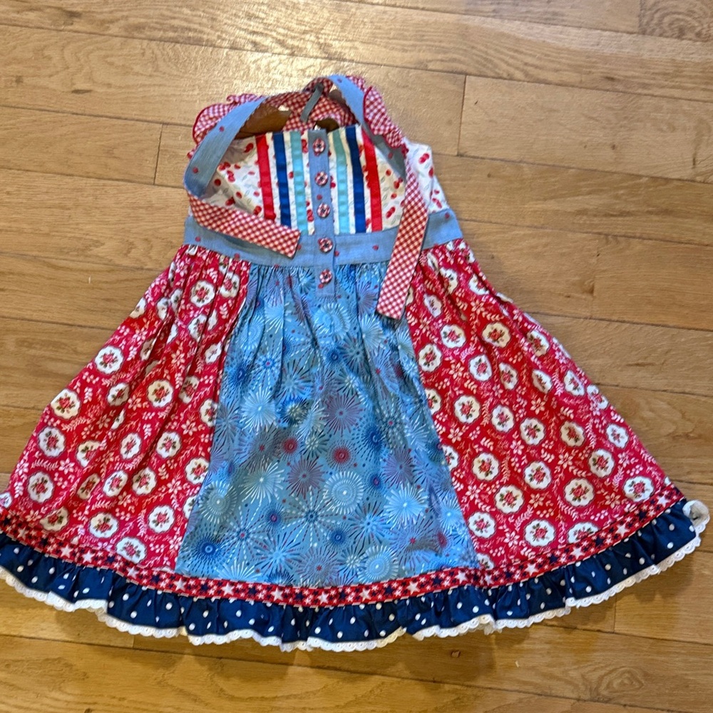 Matilda Jane Red and Blue Kids Dress